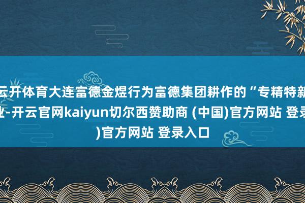 云开体育大连富德金煜行为富德集团耕作的“专精特新”企业-开云官网kaiyun切尔西赞助商 (中国)官方网站 登录入口