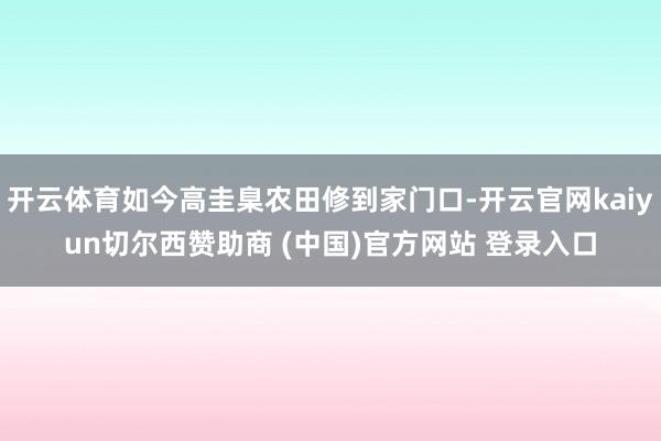 开云体育如今高圭臬农田修到家门口-开云官网kaiyun切尔西赞助商 (中国)官方网站 登录入口