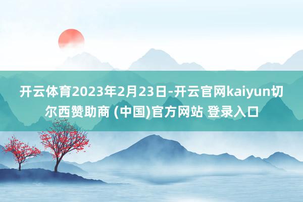 开云体育 2023年2月23日-开云官网kaiyun切尔西赞助商 (中国)官方网站 登录入口