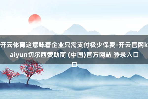 开云体育这意味着企业只需支付极少保费-开云官网kaiyun切尔西赞助商 (中国)官方网站 登录入口