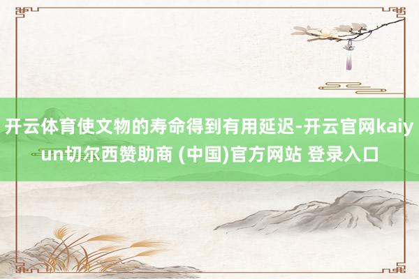开云体育使文物的寿命得到有用延迟-开云官网kaiyun切尔西赞助商 (中国)官方网站 登录入口